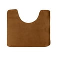 thumbnail image 1 of Clara Clark Bath Mat Bathroom Rug - Absorbent Memory Foam Bath Rugs - Non-Slip, Thick, Cozy Velvet Feel Microfiber Bathrug, Plush Shower, Toilet- Floor Bathmats Carpet - Brown - Contour Size 24"x20", 1 of 5