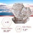 thumbnail image 3 of PARTY DISPOSABLE 36 PC DINNERWARE SET | 18 Dinner Plates | 18 Side Plates | Heavyweight Paper Plates | Hexagon Design | for Upscale Wedding and Dining (Arctic Collection – Rose), 3 of 5