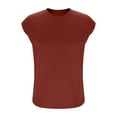thumbnail image 6 of YUGYXL Women's Textured Short Sleeve Tees Cup Sleeve Tshirts Summer Lightweight Business Tops Holiday Shirts with Pocket Wine XXL, 6 of 7