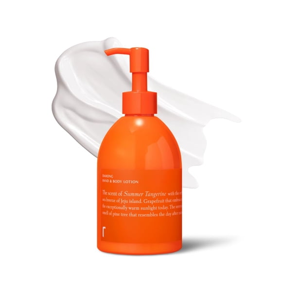RATAPLAN Dahong Loción para manos y cuerpo - Hidratante suave y vegano Mandarina de la isla de Jeju Cuidado de la piel coreano 10.14 fl.oz 300ml