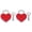 Red, variant on YAHHU 2 Sets Heart Lock Metal Colorful Exquisite Padlock Household Craft Supplies with Keys, 1.2 x 1.5 in / 30 x 39 mm, Purple