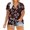 Black, variant on Buigttklop Womens Plus Size Summer Floral Print Tops Women'S Casual V Neck Hollow Tee Shirts Leaf Sleeve Loose Blouse