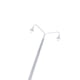 thumbnail image 2 of Bewildely Modelo de lámpara de vía férrea, farola a escala 1:87, accesorios de diseño Simple, luz LED de doble cabezal para parque, decoraciones de Artesanía Plata (luz blanca) Bewildely HA064499-01, 2 of 6