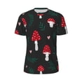 thumbnail image 5 of Wukai Amanita Mushroom Print Men's Short-Sleeved Mesh T-Shirt,Quick-Dry Short Sleeve Workout T-Shirt-, 5 of 8