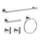 thumbnail image 1 of Toalleros de 5 piezas para baño Juego de accesorios de baño de acero inoxidable Soporte para toallas de baño Juego de barra de toalla de baño resistente montado en la pared Juego de accesorios de baño, 1 of 5