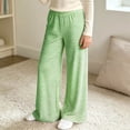 thumbnail image 5 of YUANxueke Girls Elastic Waist Pants Casual Striped Outdoor Straight Leg Soft Comfy Trousers for 4-16 Years, 5 of 6