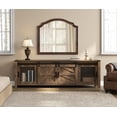 thumbnail image 2 of Wampat Farmhouse TV Stand with Storage Shelf, Walnut Brown, 2 of 7