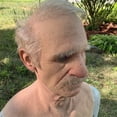 thumbnail image 4 of Old Man Face Cover, Soft  Headgear Prop Latex  for Holiday, 4 of 6
