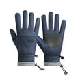 thumbnail image 1 of Blue Outdoor Driving And Cycling Fleece Gloves With Non Slip Grip Windproof And Warm Lining For Cold Weather Activities And Daily Commutes, 1 of 8