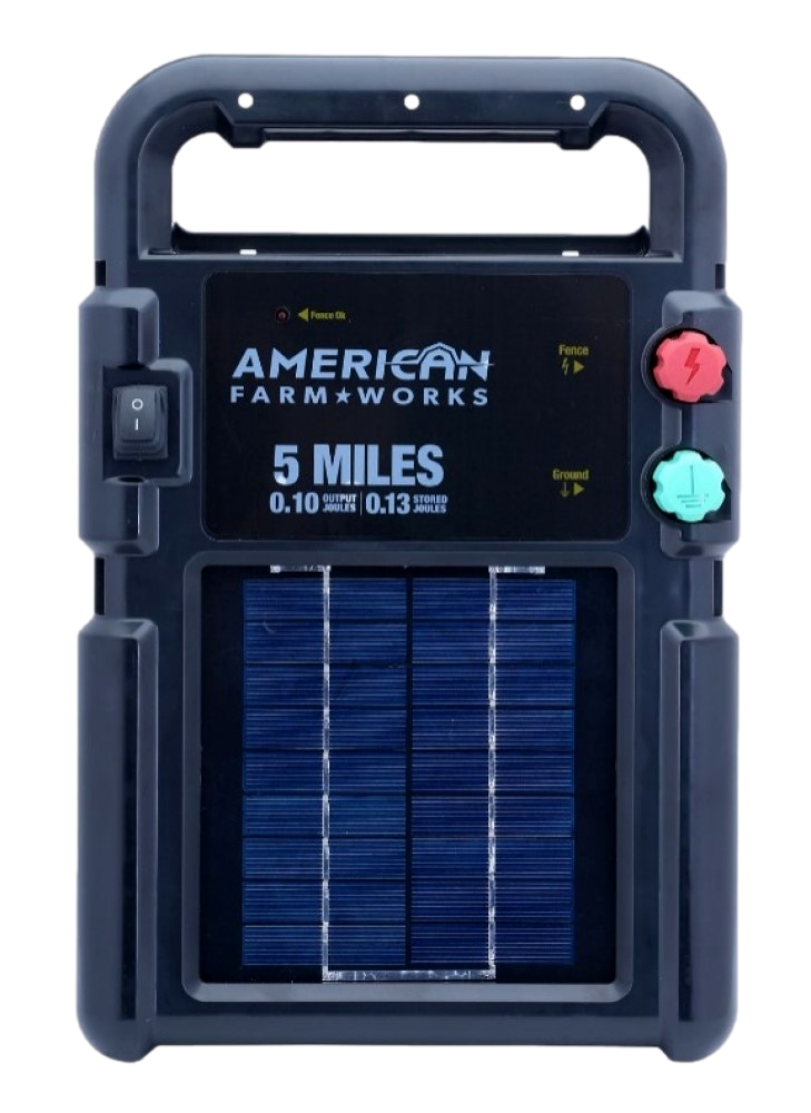 American FarmWorks ESP5MNAFW 0.1 Joule 5Mile SolarPowered Fence Energizer