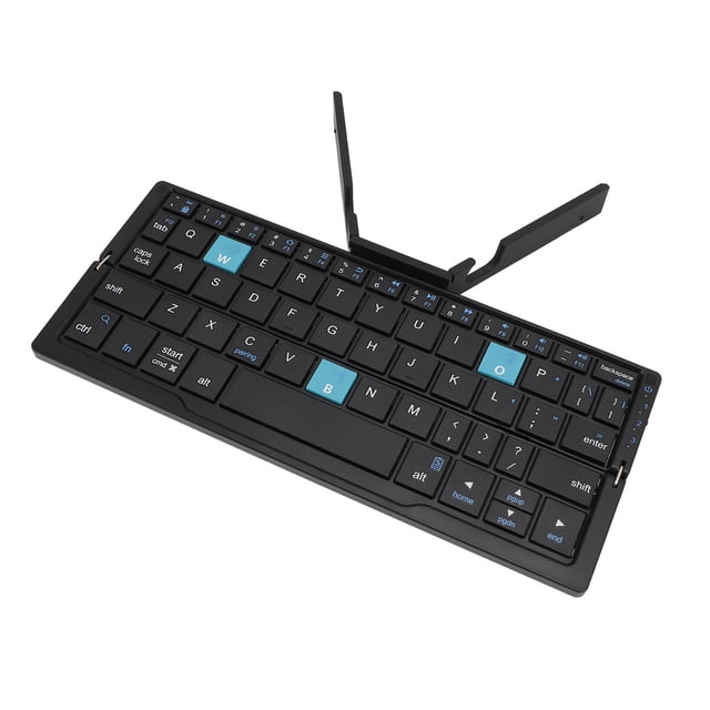 Foldable BT Keyboard, Folding Portable Keyboard, Supports 3 Devices to Connect, Rechargeable Folding Portable Keyboard Tablet Phone Laptop