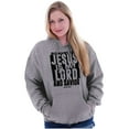 thumbnail image 4 of Jesus is my Lord and Savior Faith Hoodie Sweatshirt Women Men Brisco Brands S, 4 of 6
