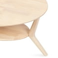 thumbnail image 4 of Kate and Laurel Nylah Oval Wooden Coffee Table, 48 x 26 x 18, Light Natural, Transitional Tiered Living Room Table with Solid Wood Construction and Sculptured Dowel Legs, 4 of 8