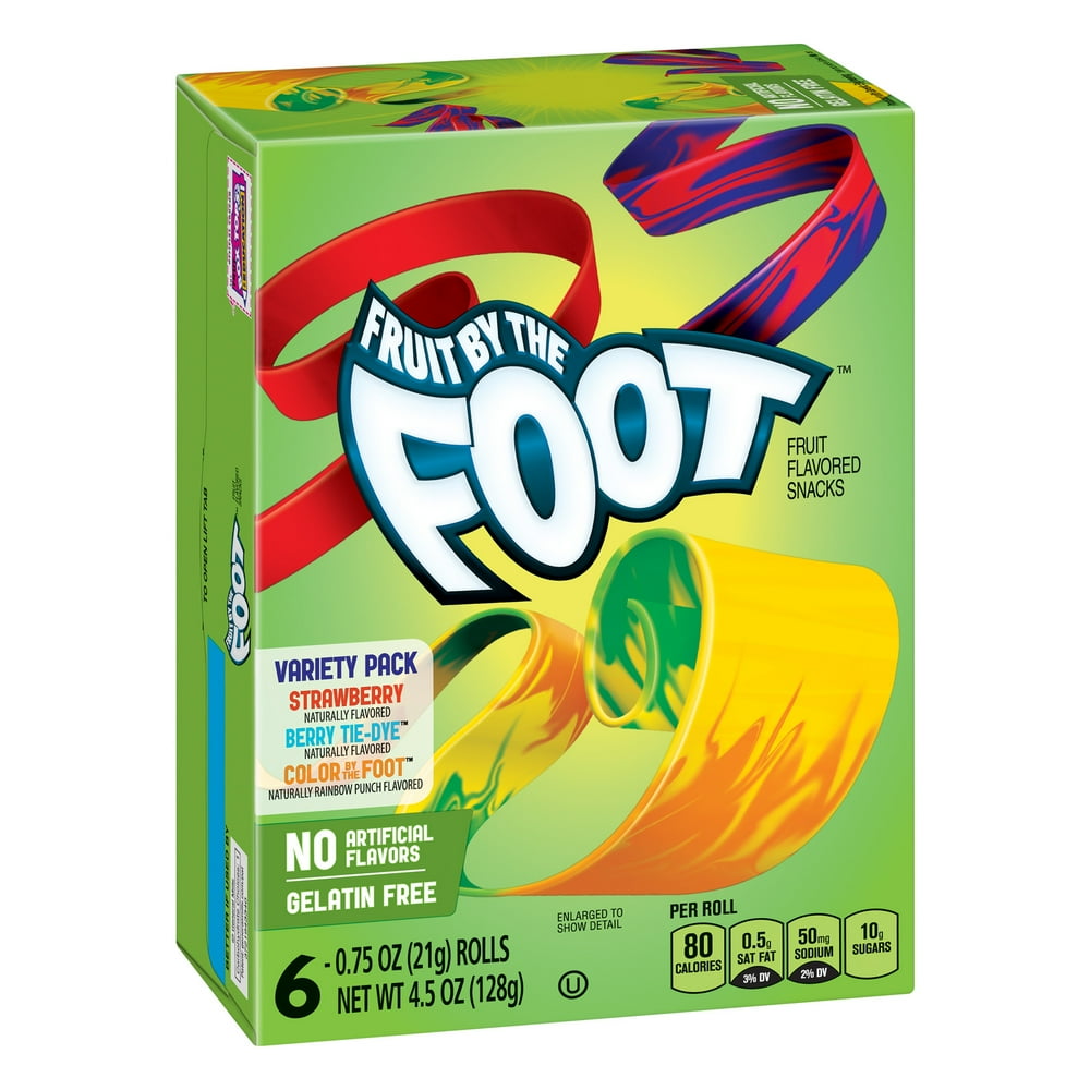 Fruit Snacks Fruit By The Foot Variety Snack Pack 6 Rolls 0.75 oz Each ...