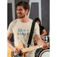 thumbnail image 2 of Life Is A Song Quote Text T-Shirt Men -Smartprints Designs, Male 3X-Large, 2 of 4