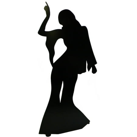 disco silhouette dancer female cutout cardboard cutouts clipart dance lifesize partyrama silhouettes theme each stencil 175cm standup 70s clip cut