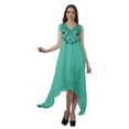 thumbnail image 1 of Moomaya Robes Soleil Unies Sans Manches Femmes Plage Fête Décontracté Vêtements d'Été, 1 of 5