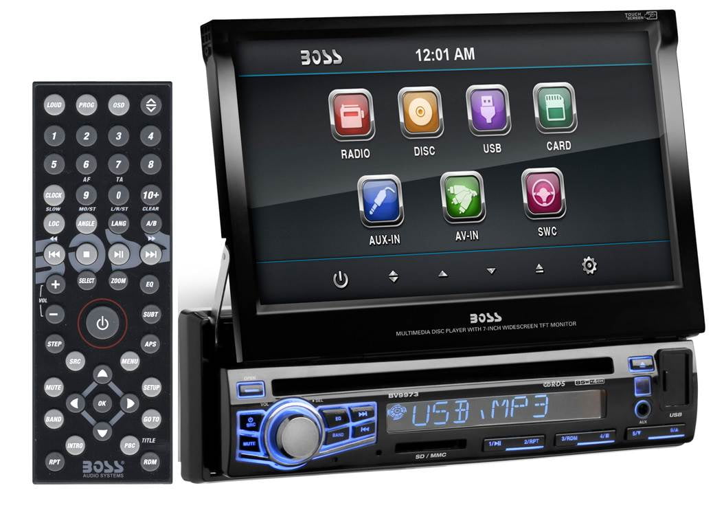 Boss Audio BV9973 7" SingleDIN InDash FlipDown DVD Receiver