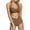 Coffee, variant on Riecok Womens Bikini Bathing Suits High Waisted Swimwear Solid Sporty Two Piece Summer Trendy Beach Swimsuits