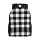 thumbnail image 1 of Disketp White And Black Plaid Mochila Unisex de Apertura Lateral Completa, Mochila para Laptop para Escuela, Trabajo y Viajes, 1 of 8
