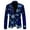 Blue, variant on Overcoat For Mens Coats And Jackets Mens Casual Christmas Snowflake Santa Printed Lapel Button Suit Jacket