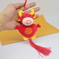 thumbnail image 4 of UDIYO Chinese Zodiac Cattle Shape Design Plush Stuffed Doll Pendant Home Decor Gift, 4 of 6