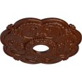 thumbnail image 3 of Ekena Millwork 18"OD x 3 1/2"ID x 1 1/2"P Rotherham Ceiling Medallion (Fits Canopies up to 3 1/2"), Hand-Painted Burnished Mahogany Crackle, 3 of 6