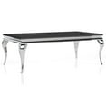 thumbnail image 3 of Furniture of America Alang Glass Top 2pc Coffee Table Set in Black and Silver, 3 of 10