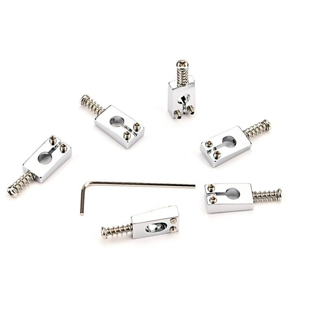 6 Pieces Guitar Bridge Upgrade Structure Classical Pretty Design Fixed Bridges Easy Installation Bass Spare Parts for Children