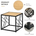 thumbnail image 4 of HOMCOM Modern End Table, Accent Side Table with Metal Frame for Living Room, Black, 4 of 9