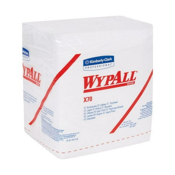 WypAll KW119 X70 1-4 Fold Industrial Pro Wipers Bulk Pack, White