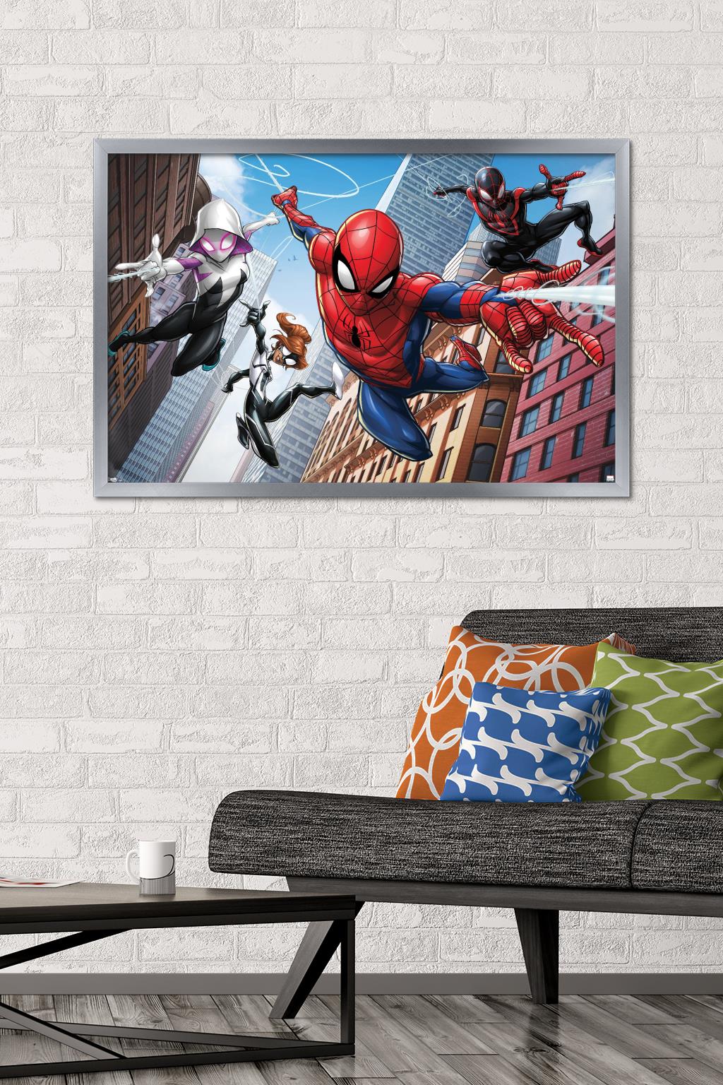 Marvel Comics - Spider-Man - Web Heroes Wall Poster, 22.375" x 34", Framed