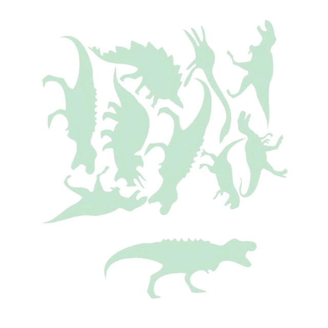 DOLITY 9Pcs Dinosaur Luminous Home Glow In The Dark Decoration Wall Sticker Decal 9x Dinosaur