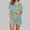 Green, variant on Hrsba Stripe Print Sleepwear Set for Women Fashion Short Sleeve Lapel Top and Pants Lightweight Summer Breathable Pjs Set
