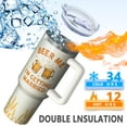 thumbnail image 2 of 1pc beer 40oz Tumbler with Straw & Handle - Insulated Stainless Steel Cup | Holiday Gift for Man Women (Christmas, Valentine's, Birthday), 2 of 5