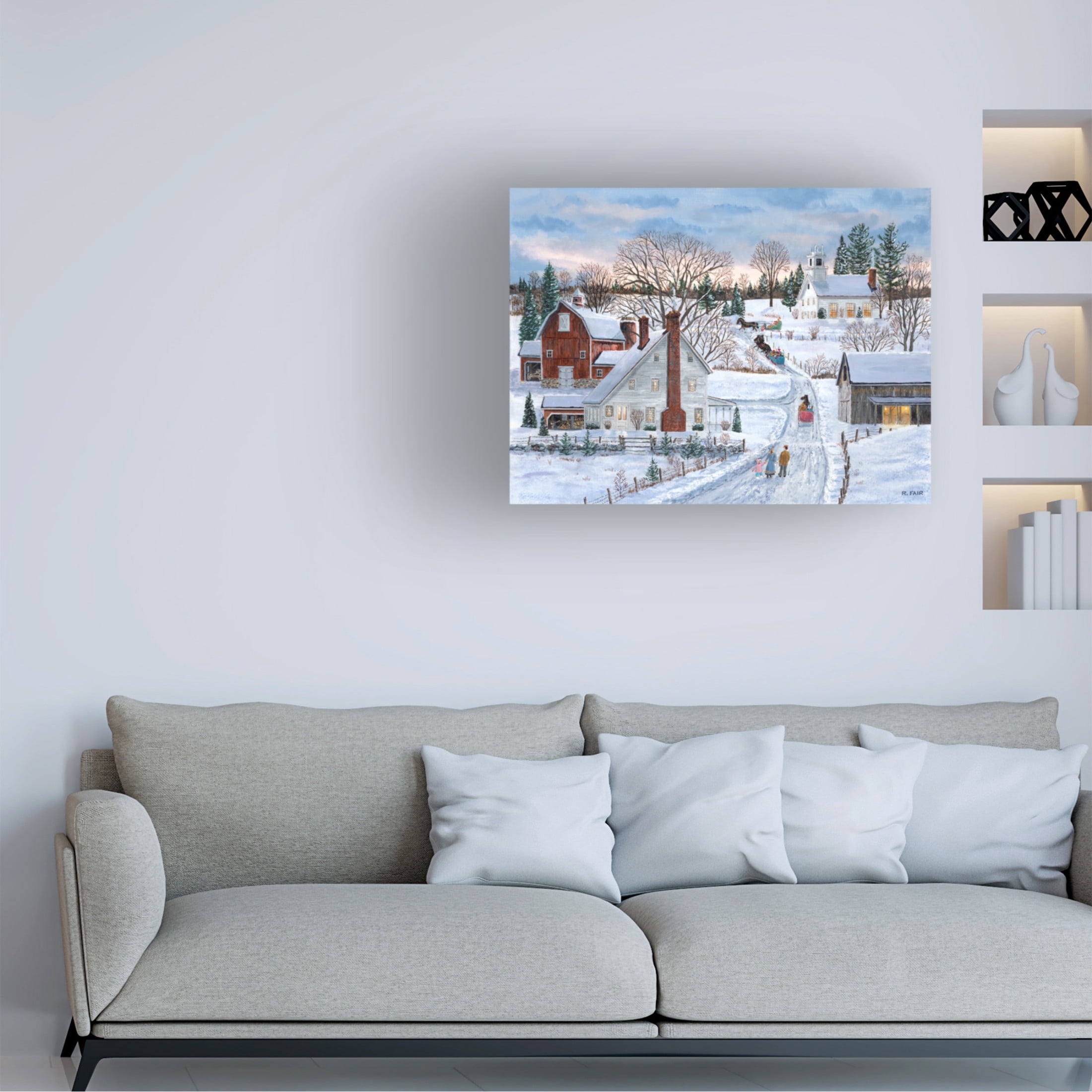Canvas Wall Art - Bob Fair 'Church Supper Tonight' Wall Art for Living Room, Bedroom, or Office Décor by Trademark Fine Art - 19 x 14 Inches