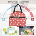 thumbnail image 6 of DouZhe Lunch Bags for Women and Men, Red Hand Drawn Hearts Prints Reusable Portable Insulated Cooler Waterproof Lunch Tote Bag for Travel Work Picnic, 6 of 7