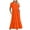 Orange, variant on Homenesgenics Summer Dresses for Women Plus Size 3X New Arrivals Women's Summer Casual Short Sleeve Crewneck Dress Casual Flowy Tiered Maxi Beach Dress with Pockets