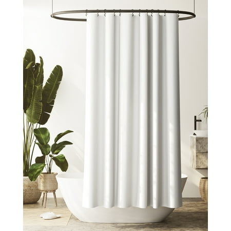Waterproof Post Consumer Recycled Cotton Shower Liner White - Zenna Home