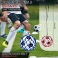 thumbnail image 2 of Uxcell Soccer Ball Kicking Net, Solo Football Ball Kick Net Practice Training Aid Soccer Return Red/Blue, 2 of 6
