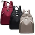 thumbnail image 2 of Spencer Fashion Oxford Women Backpack - Water Resistant Travel Satchel Handbag Anti-theft School Shoulder Bags Rucksack for Outdoor Shopping (9.06"*5.12"*12.20",Black), 2 of 7