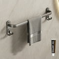 thumbnail image 1 of Barra para toallas de baño con ganchos | Montaje adhesivo sin taladro | Toallero de pared para organizar el baño | Barra para toallas de aleación de aluminio para el hogar y el apartamento, 1 of 6