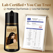Chestnut Brown Hair Dye Shampoo 3 in 1, Instant Hair Color Shampoo for Women Men, 4 Weeks of Vibrant Color in Minutes, Shampoo Para Canas, 16.9fl oz
