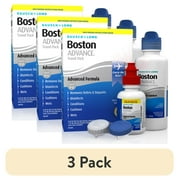 (3 pack) Boston ADVANCE Formula Contact Lens Solution Travel Pack – Complete Contact Lens Cleaning and Care Kit for Rigid Gas Permeable Lenses – from Bausch + Lomb