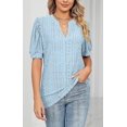 thumbnail image 5 of Womens Summer Tops, V Neck Ruffle Sleeve Blouses, Short Sleeve Casual Tops T-shirts, 5 of 5