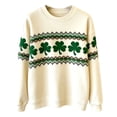 thumbnail image 5 of Holzkary Women's St Patrick's Day Sweatshirt Festival Graphic Tees Tops Irish Clover Shirts Saint Patricks Day Outfit Women Loose Comfy Sweatshirts Green Clover Irish Gift Top Lucky Charms T Shirt L, 5 of 5