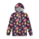 thumbnail image 5 of Sudadera con capucha con estampado 3D de donuts coloridos para hombres, ropa con capucha de dibujos animados geniales para niños, suéter de manga larga, sudaderas con capucha de calle, 5 of 5
