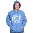 thumbnail image 4 of Dont Even Think About It Attitude Zip Hoodie Sweatshirt Women Brisco Brands 2X, 4 of 6