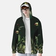 thumbnail image 2 of Gaeub Palm Leaves And Exotic Birds Men's and Women's UPF 50+ Long-Sleeved Sun Protection Clothing, Fishing Shirt Long Sleeve Zip-3X-Large, 2 of 7