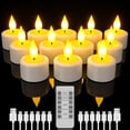 thumbnail image 1 of SoulBay Rechargeable Tea Lights with Remote, 12pcs Flameless Flickering LED Candles with Timer & Charging Cable, No Battery Needed, for Hom, 1 of 9